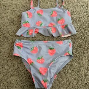 GAP Kids Swim Two Piece Bikini Strawberry Print
